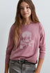 SWEATER SKULL COM GLITTER