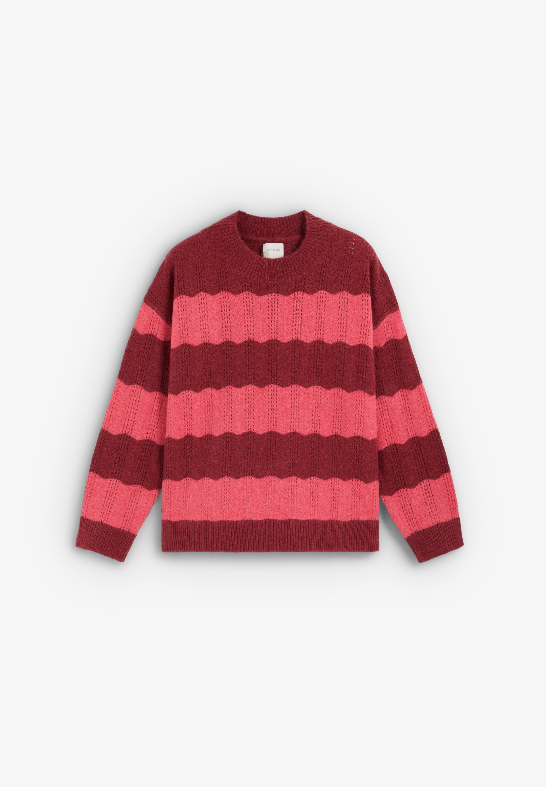 SWEATER DE MALHA COM RENDILHADO E ONDAS