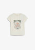 T-SHIRT COM PADRÃO À FRENTE