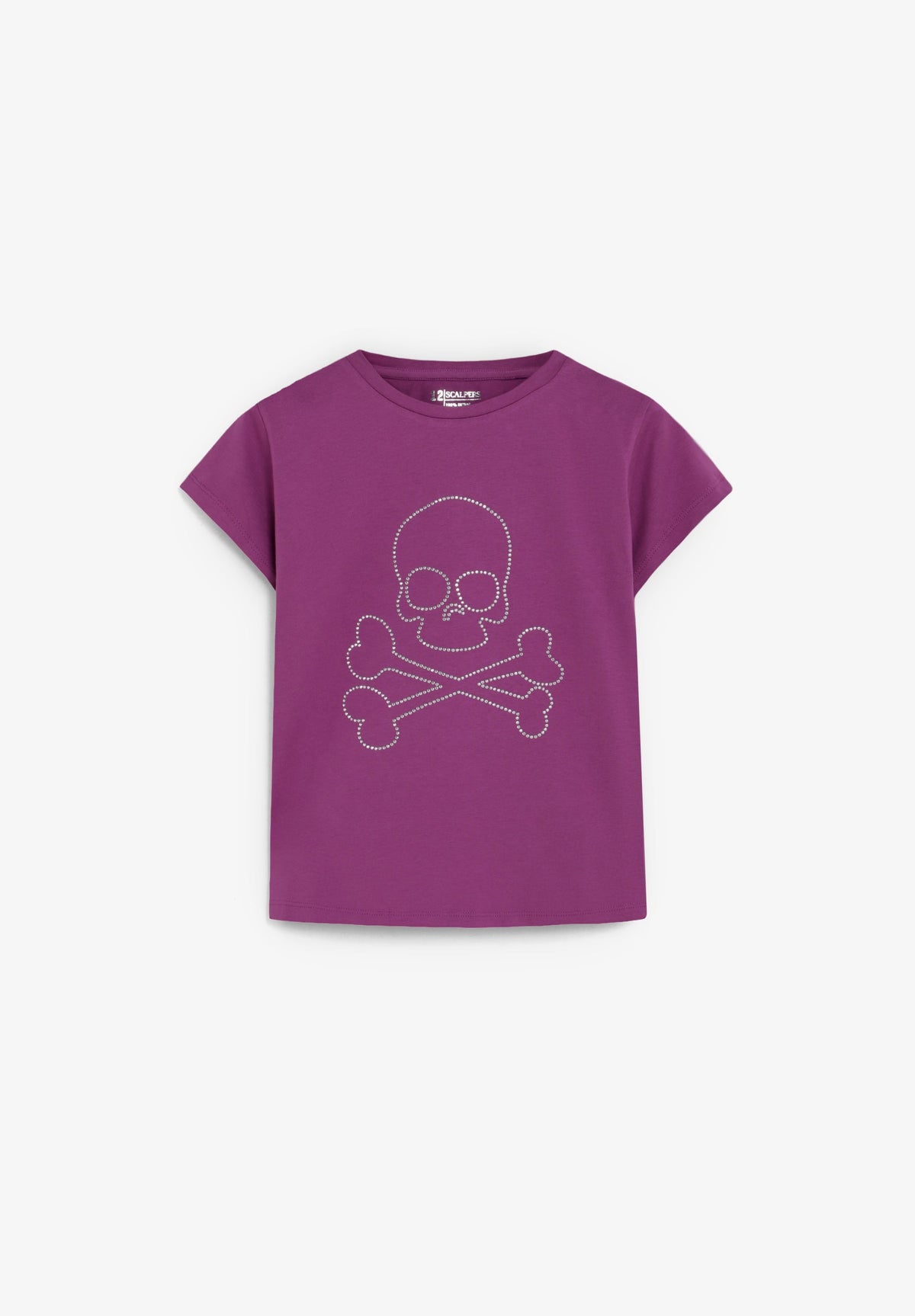 T-SHIRT COM SKULL EM STRASS
