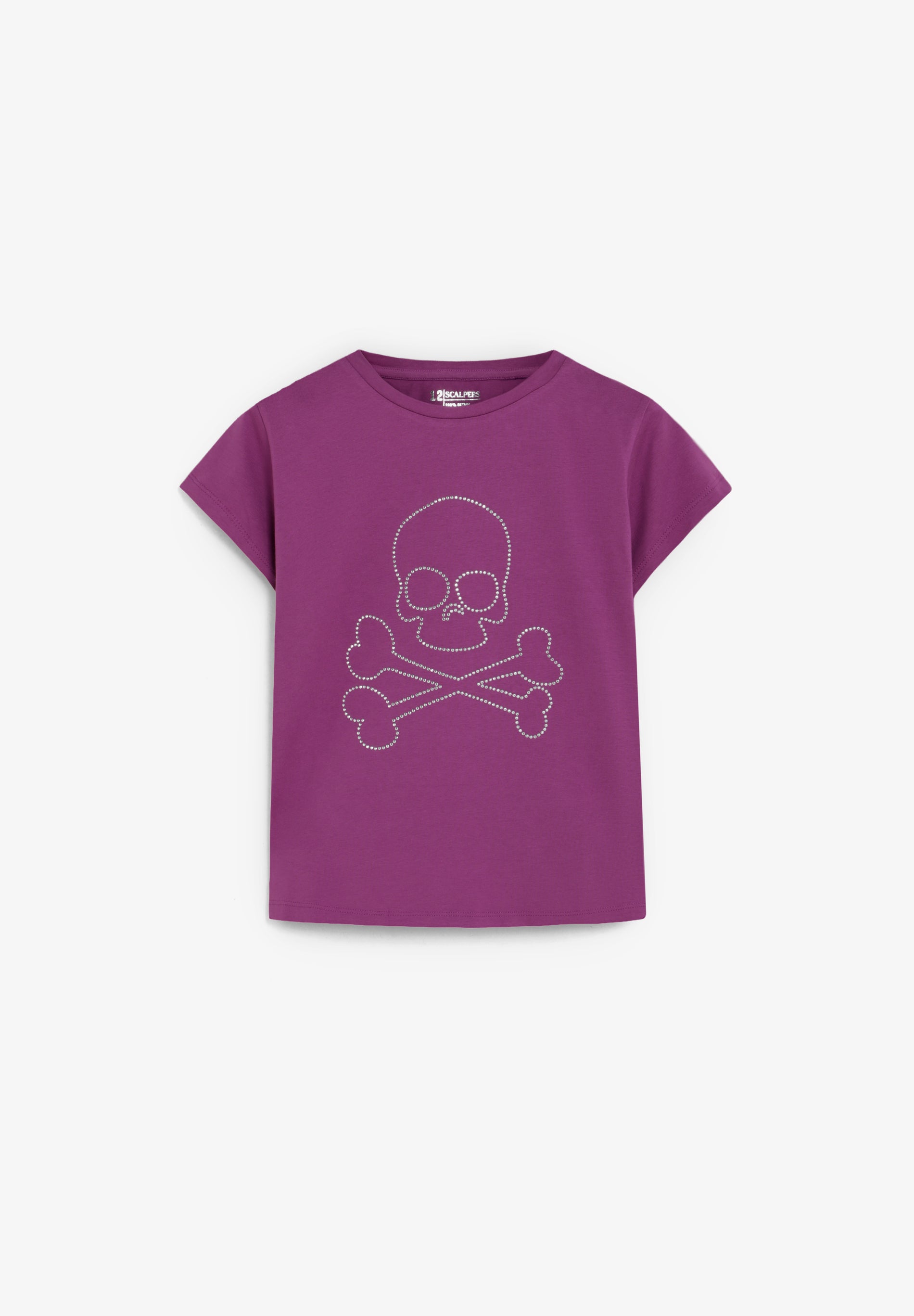 T-SHIRT COM SKULL EM STRASS