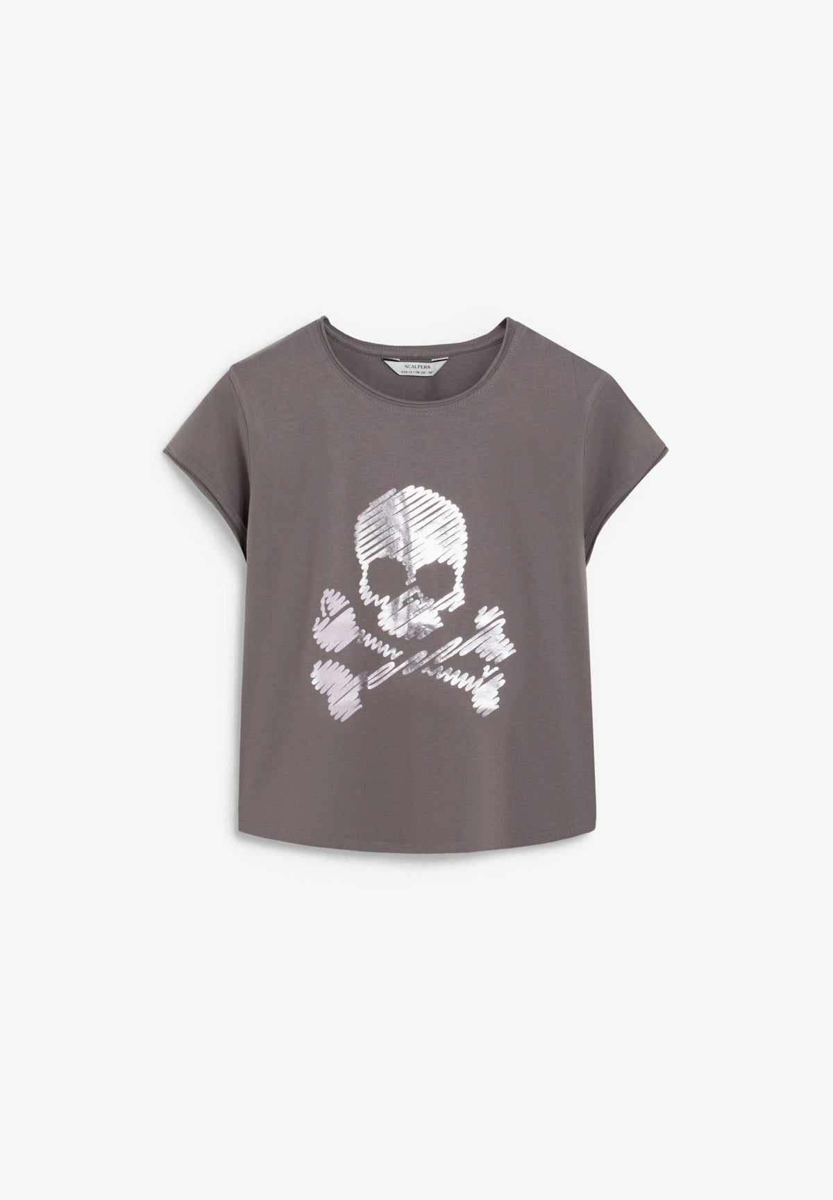 T-SHIRT COM SKULL METALIZADA