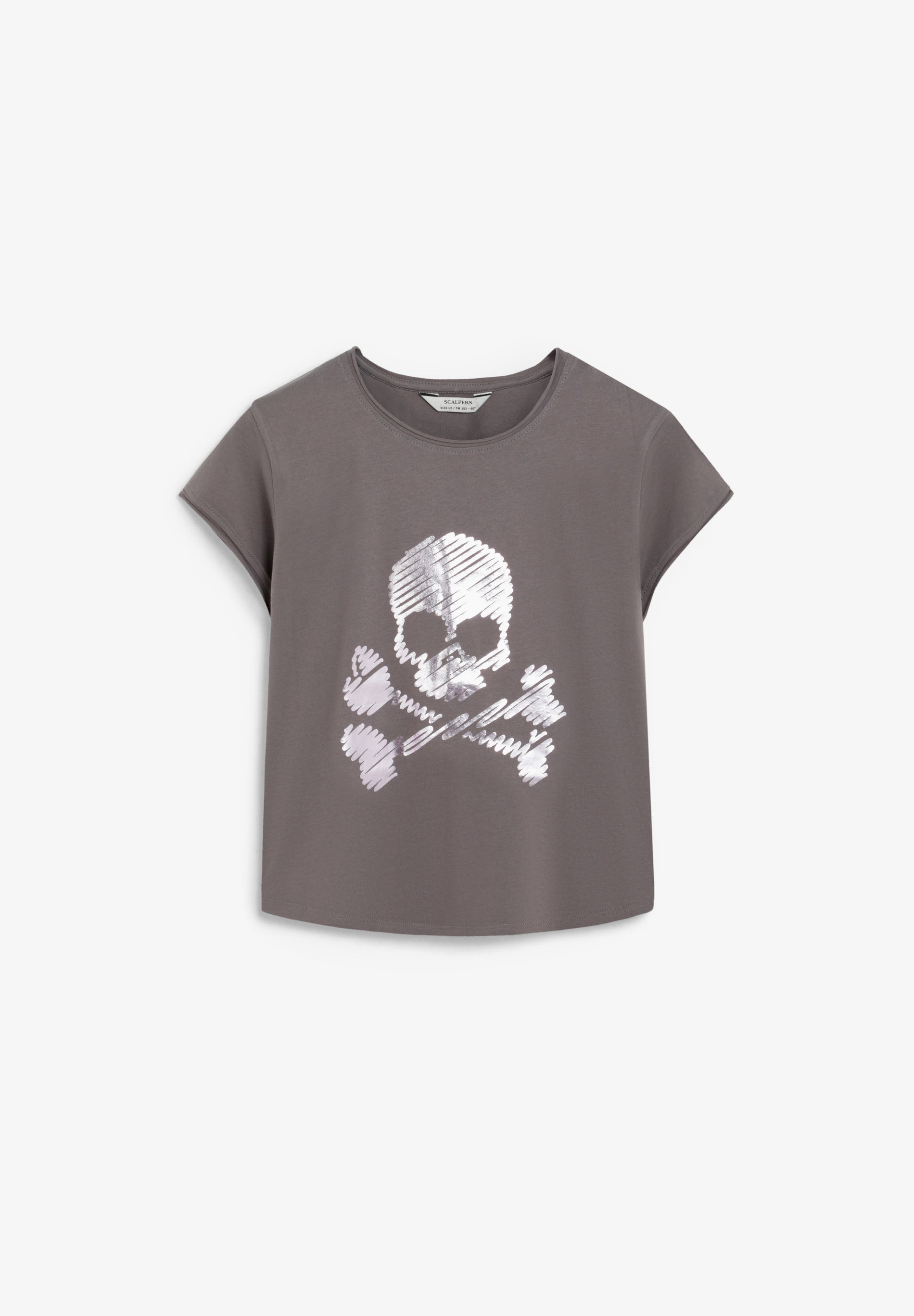 T-SHIRT COM SKULL METALIZADA
