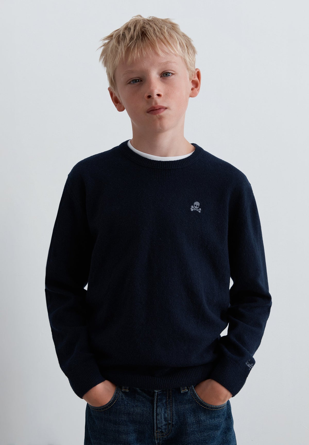 SWEATER COTOVELEIRAS EM CONTRASTE