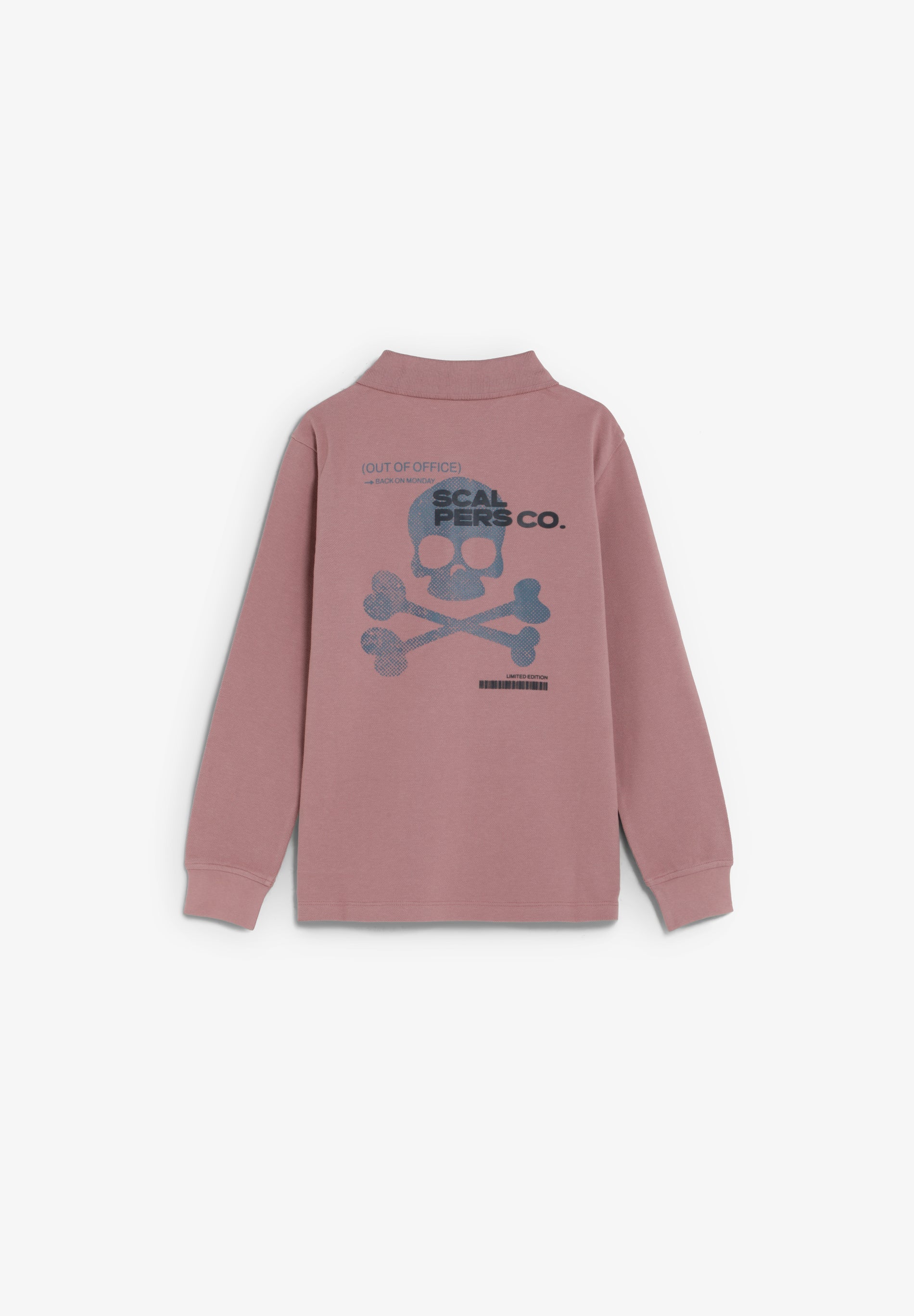 CAMISA POLO DE MANGA COMPRIDA COM PADRÃO ATRÁS