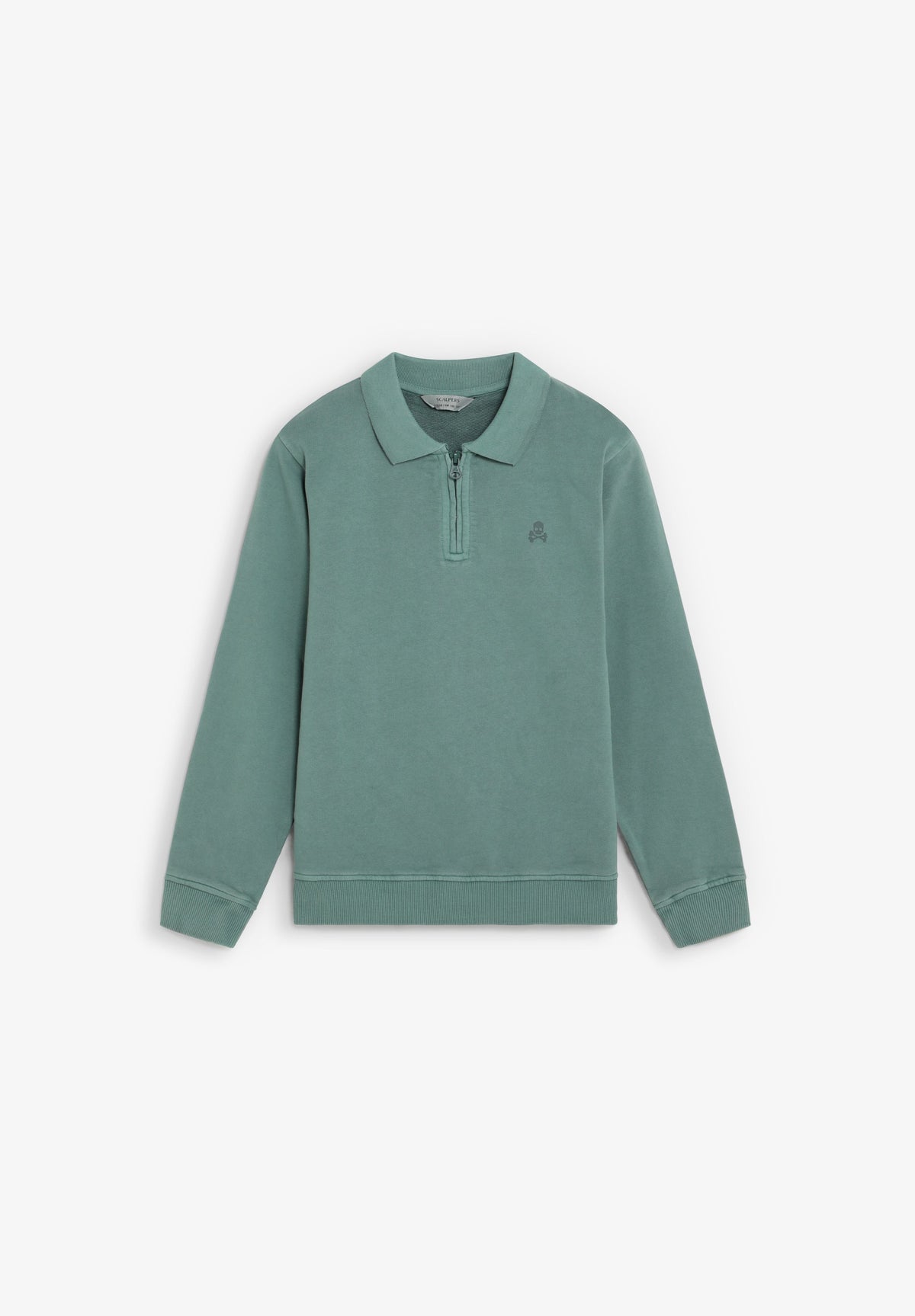 SWEATSHIRT COM MEIO FECHO DE CORRER E PADRÃO TRASEIRO