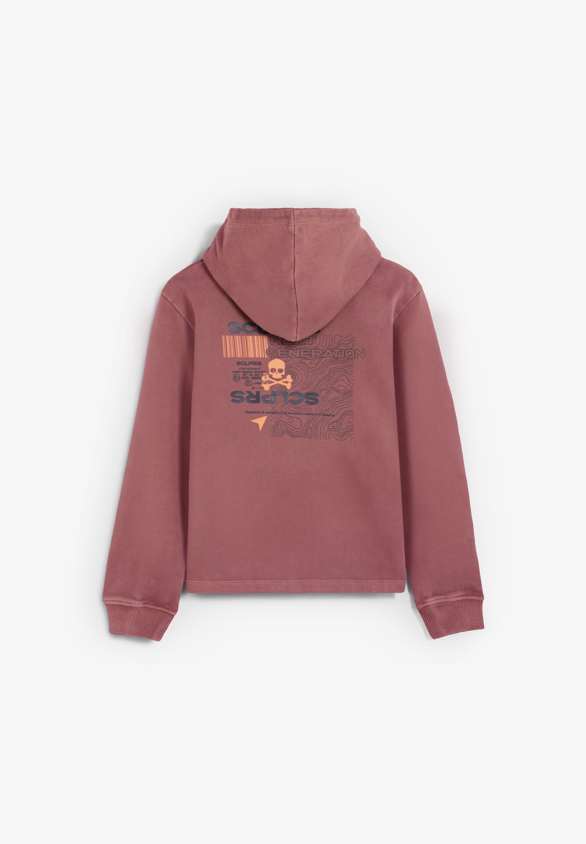 SWEATSHIRT COM CAPUZ E PADRÃO EM CONTRASTE