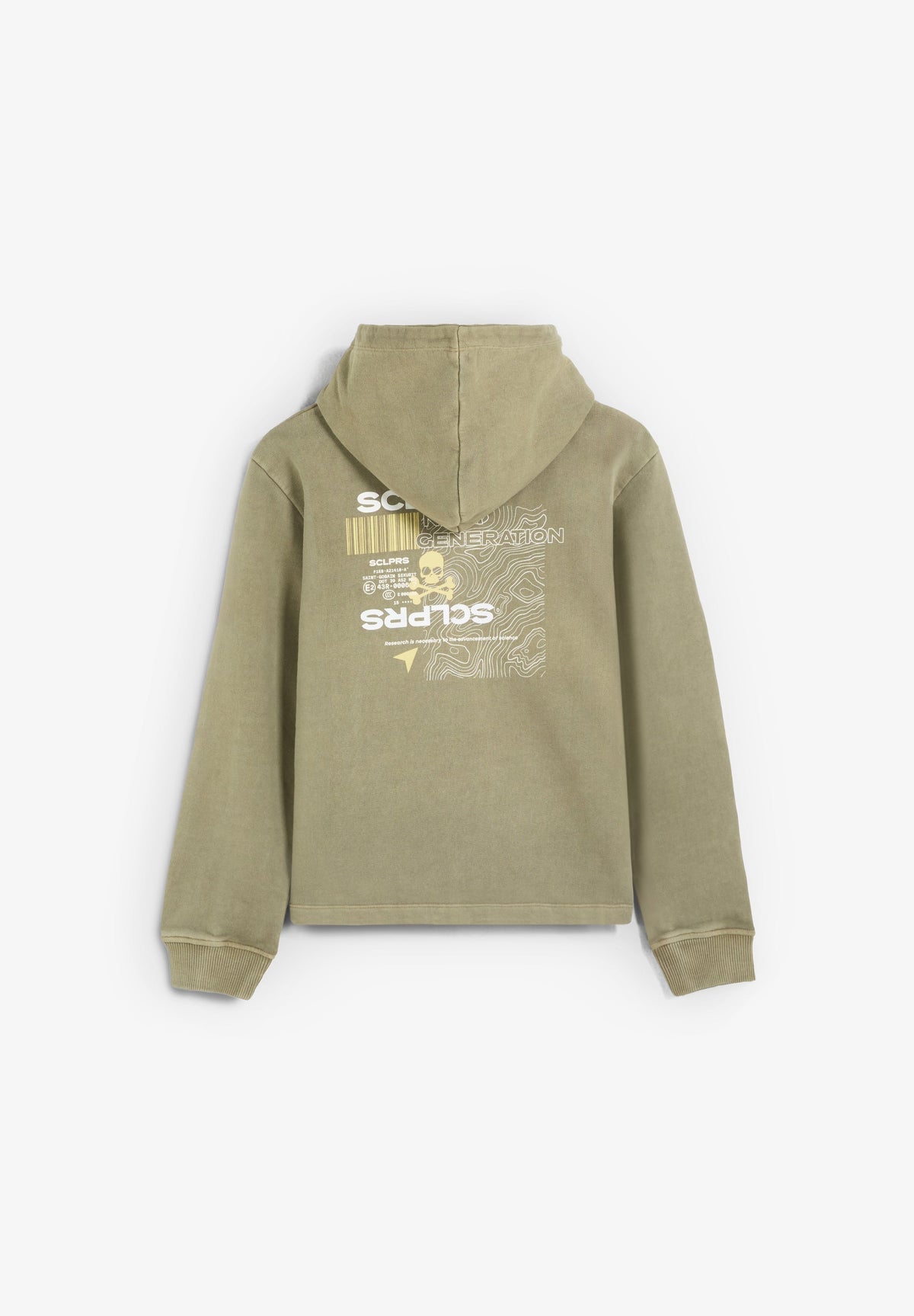 SWEATSHIRT COM CAPUZ E PADRÃO EM CONTRASTE