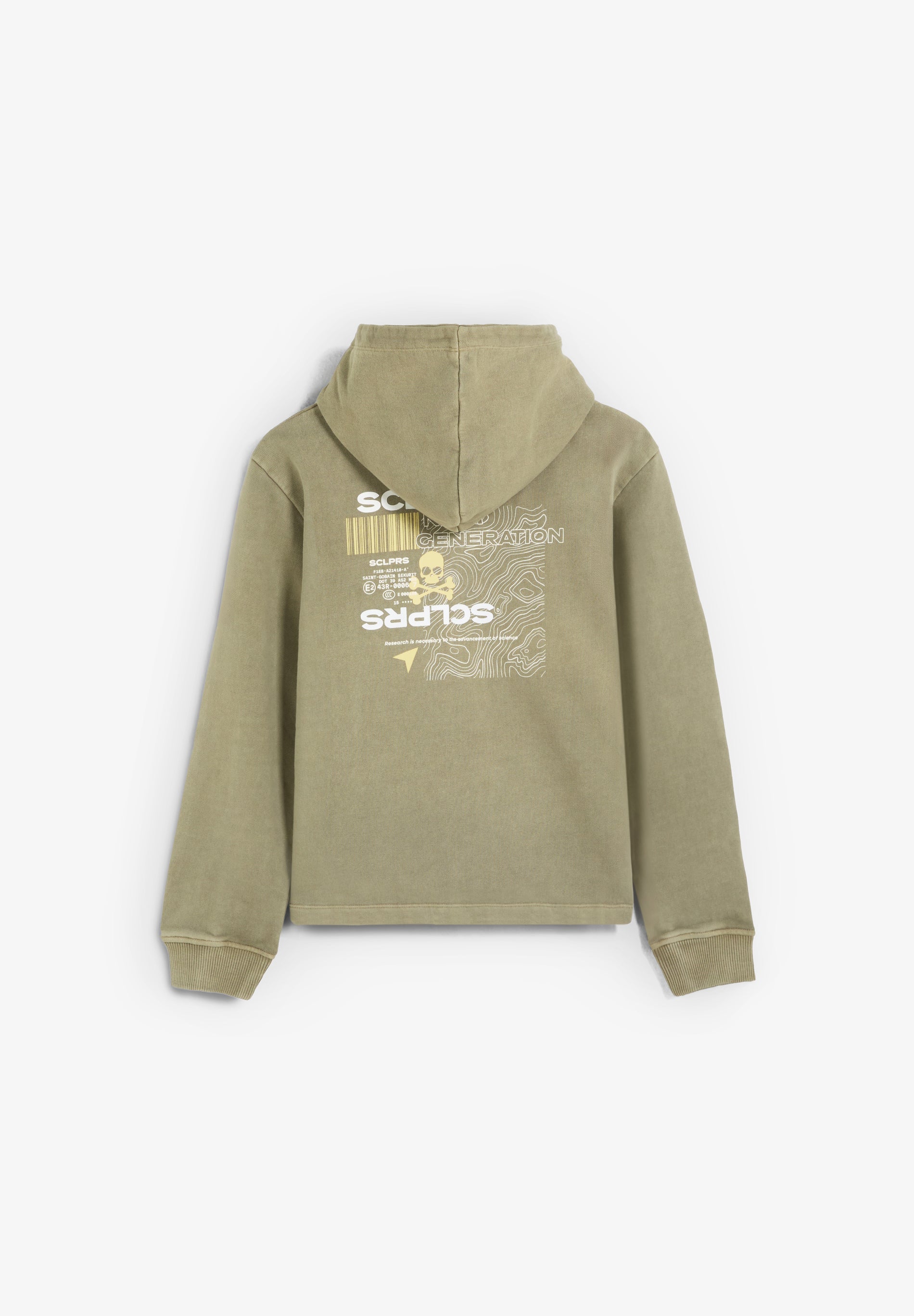 SWEATSHIRT COM CAPUZ E PADRÃO EM CONTRASTE