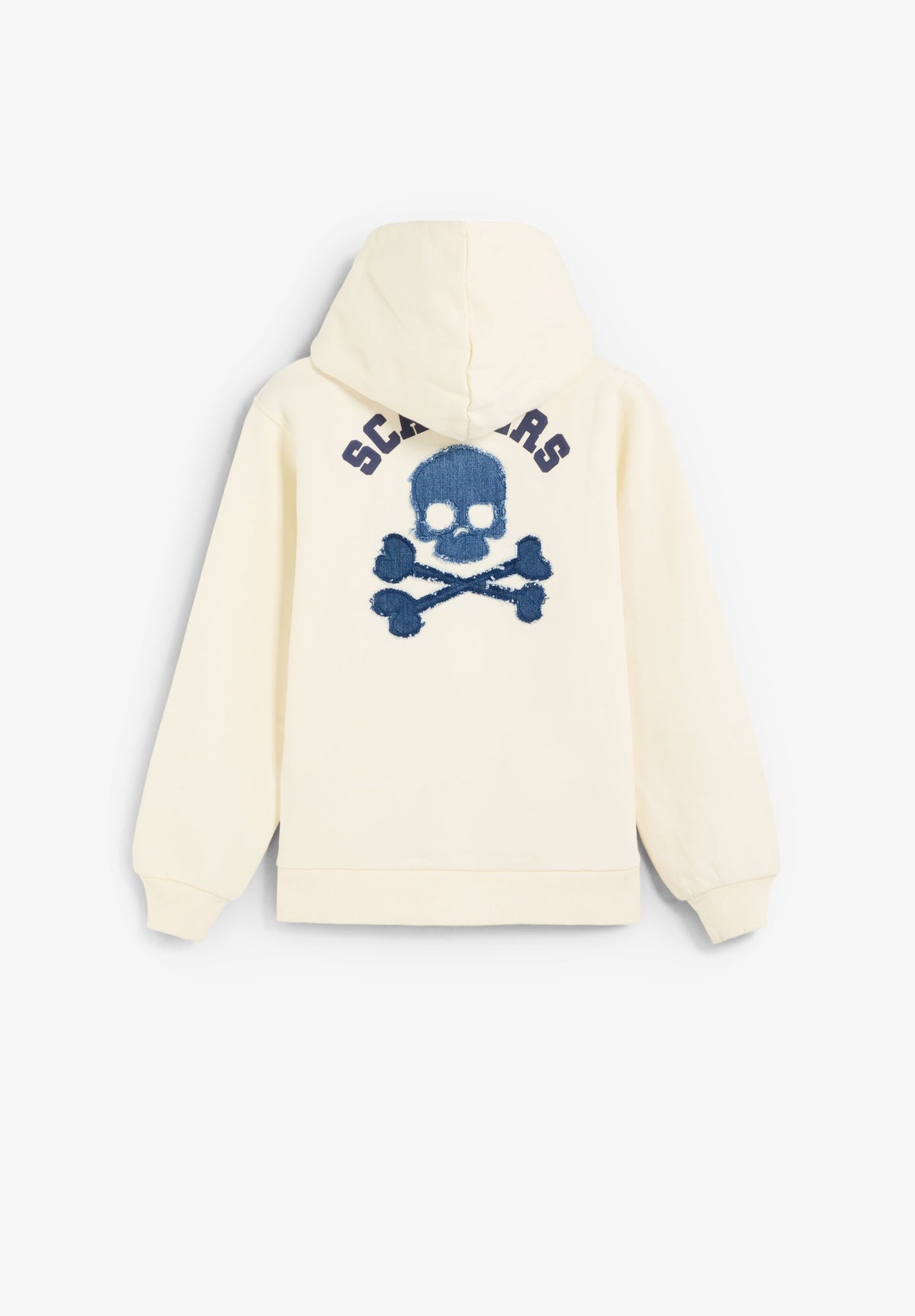 SWEATSHIRT COM CAPUZ E REMENDO ATRÁS