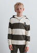 SWEATSHIRT ÀS RISCAS COM CAPUZ