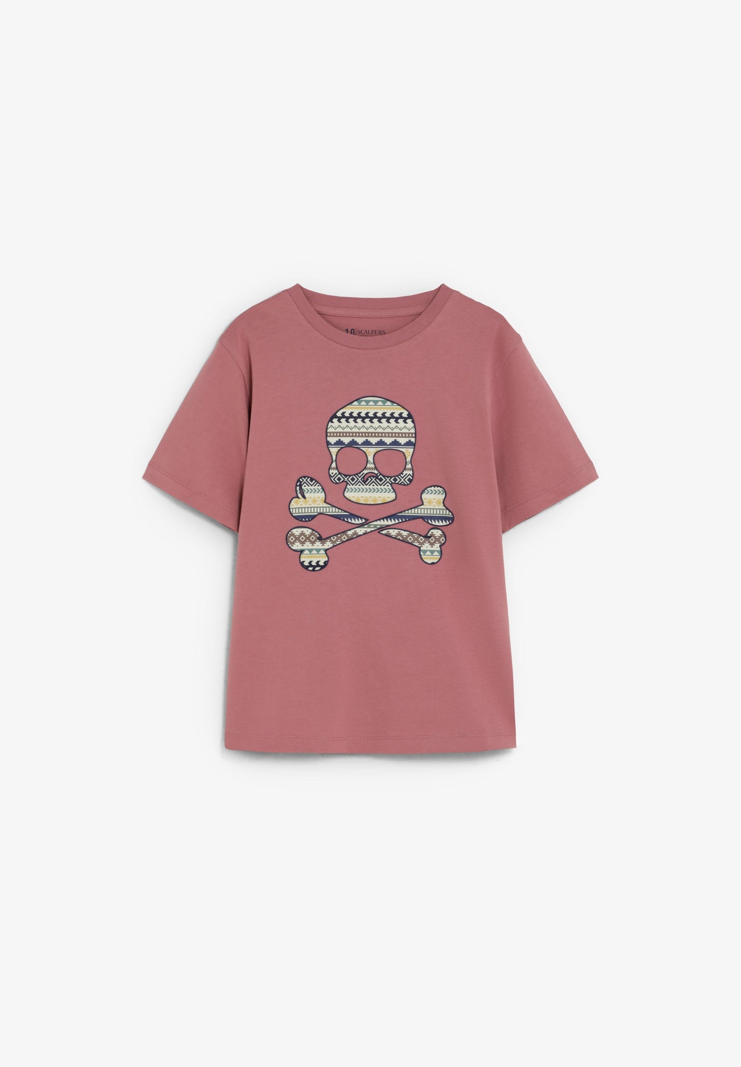 T-SHIRT SKULL COM ESTAMPADO ÉTNICO