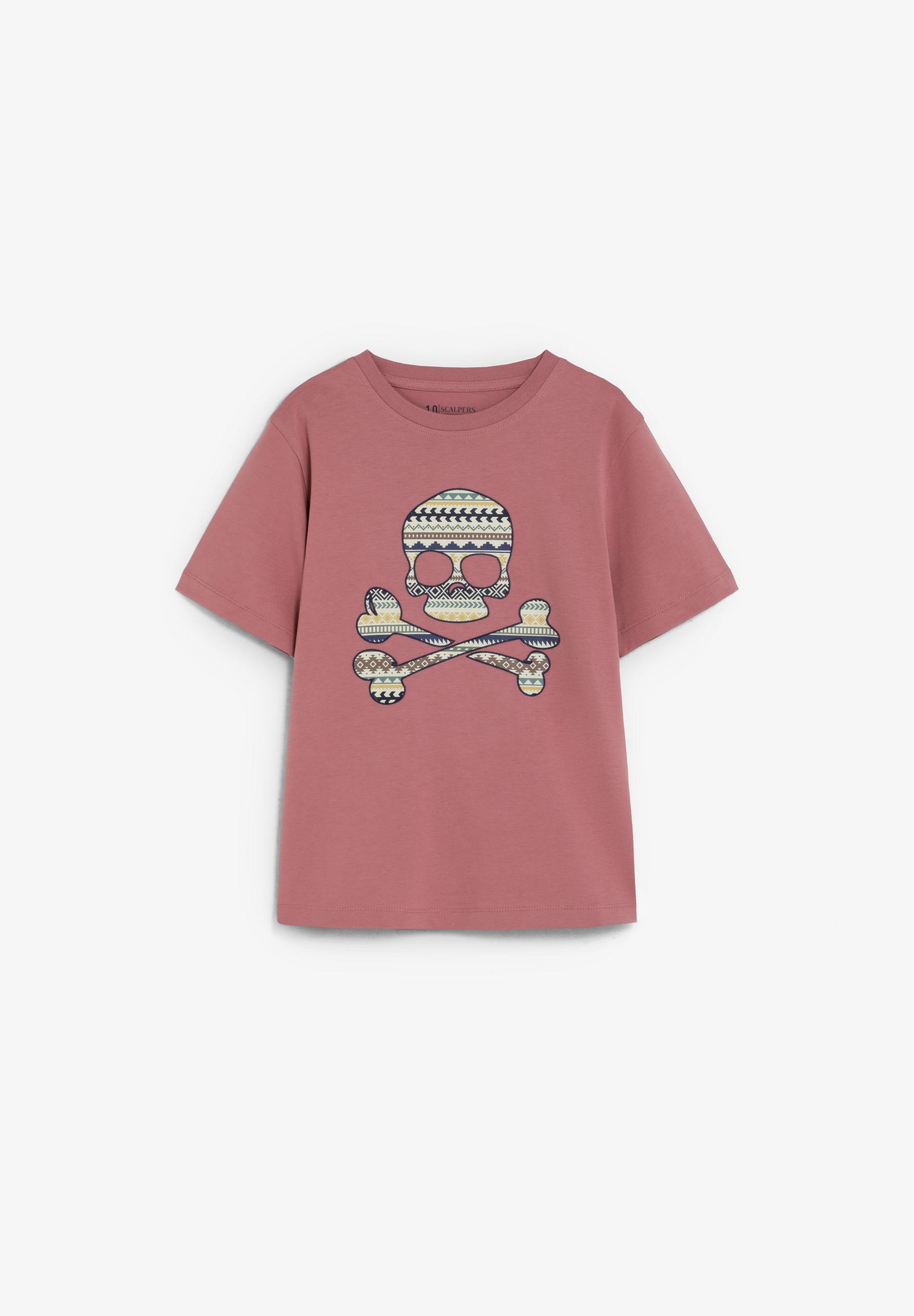 T-SHIRT SKULL COM ESTAMPADO ÉTNICO