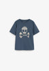 T-SHIRT SKULL COM ESTAMPADO ÉTNICO