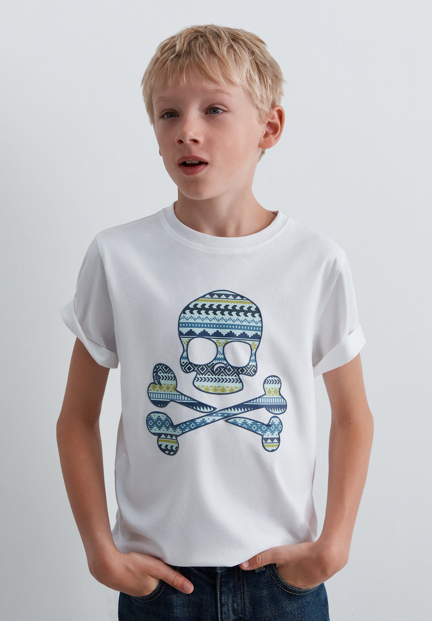 T-SHIRT SKULL COM PADRÃO