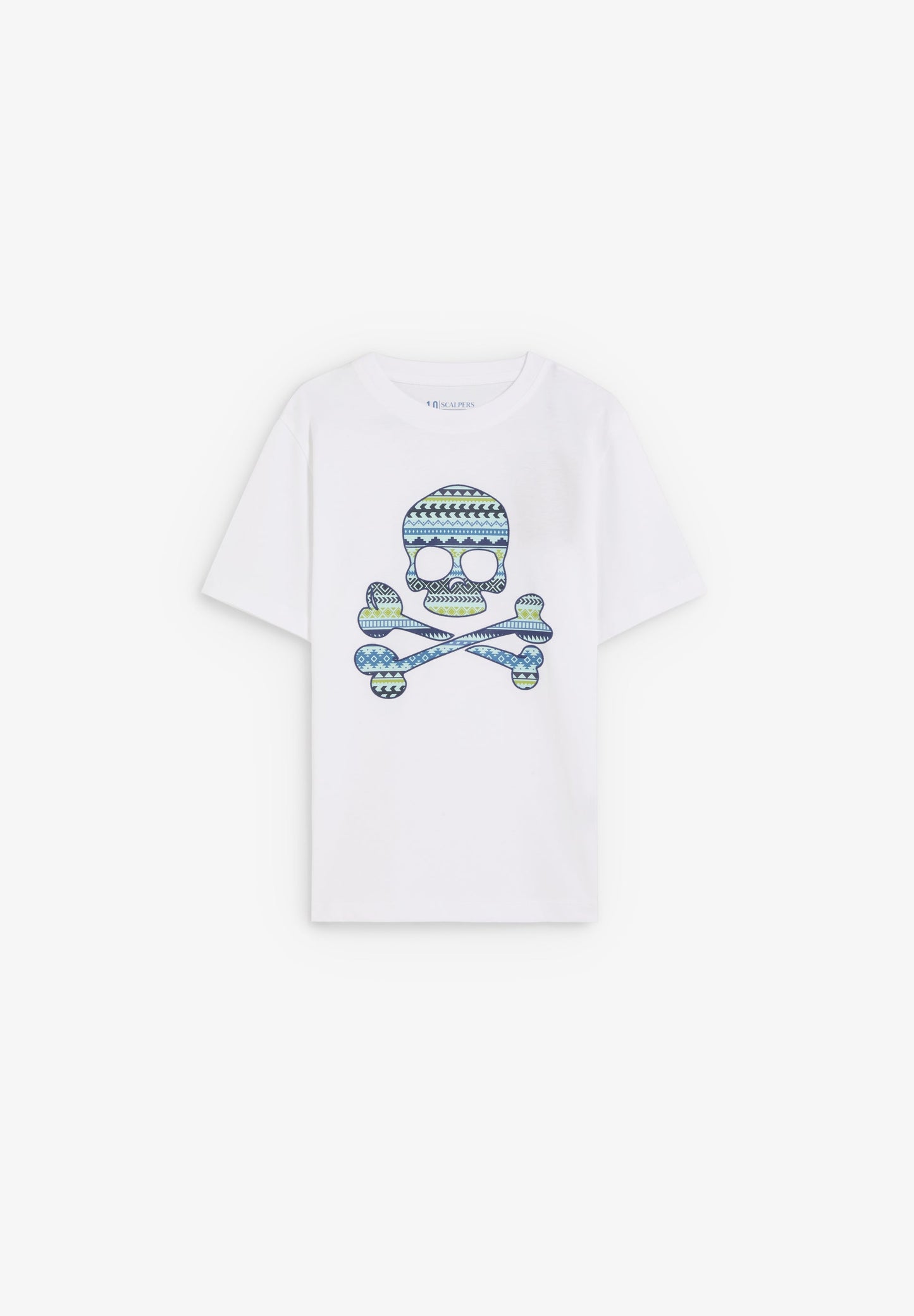 T-SHIRT SKULL COM ESTAMPADO ÉTNICO
