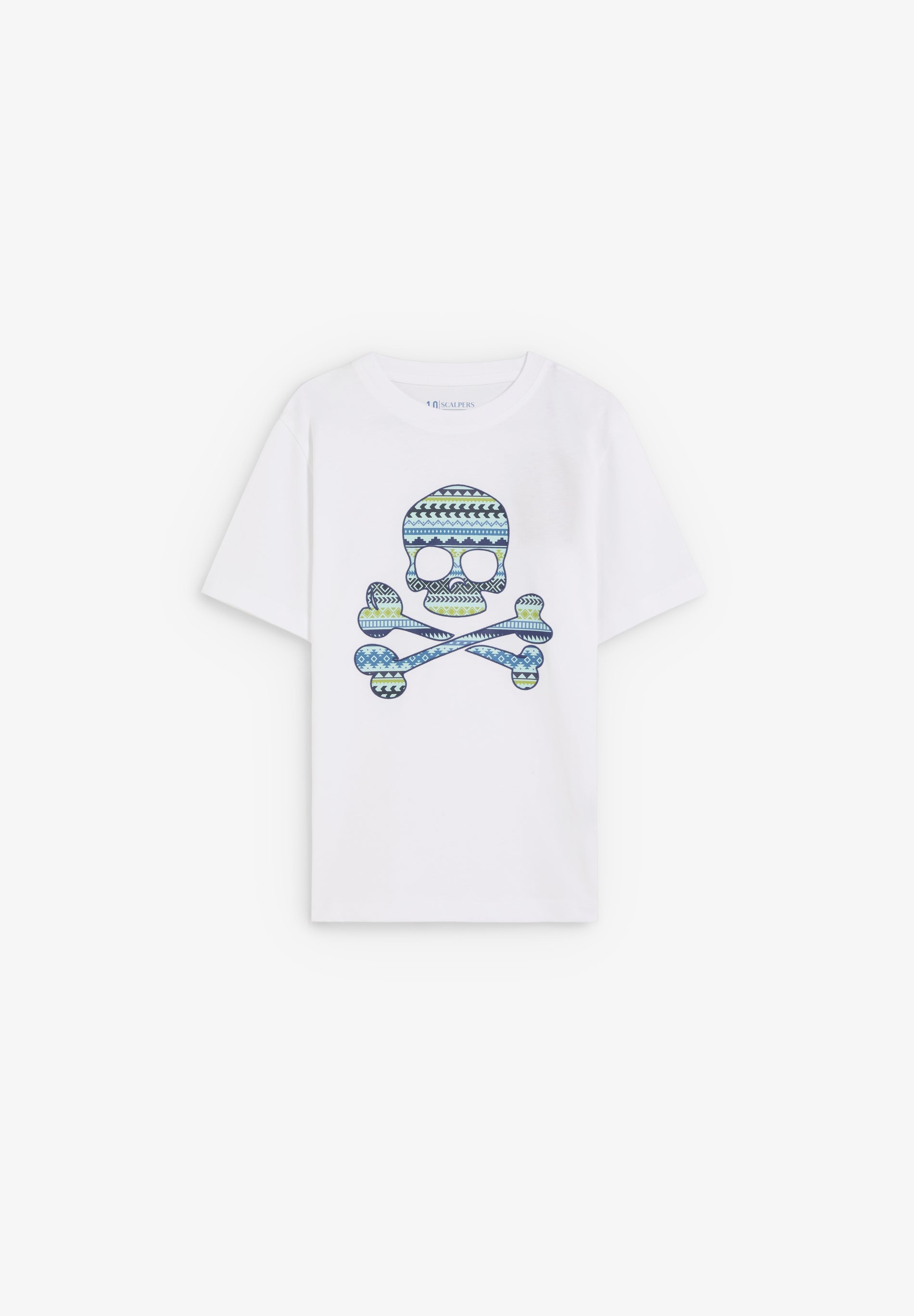 T-SHIRT SKULL COM ESTAMPADO ÉTNICO