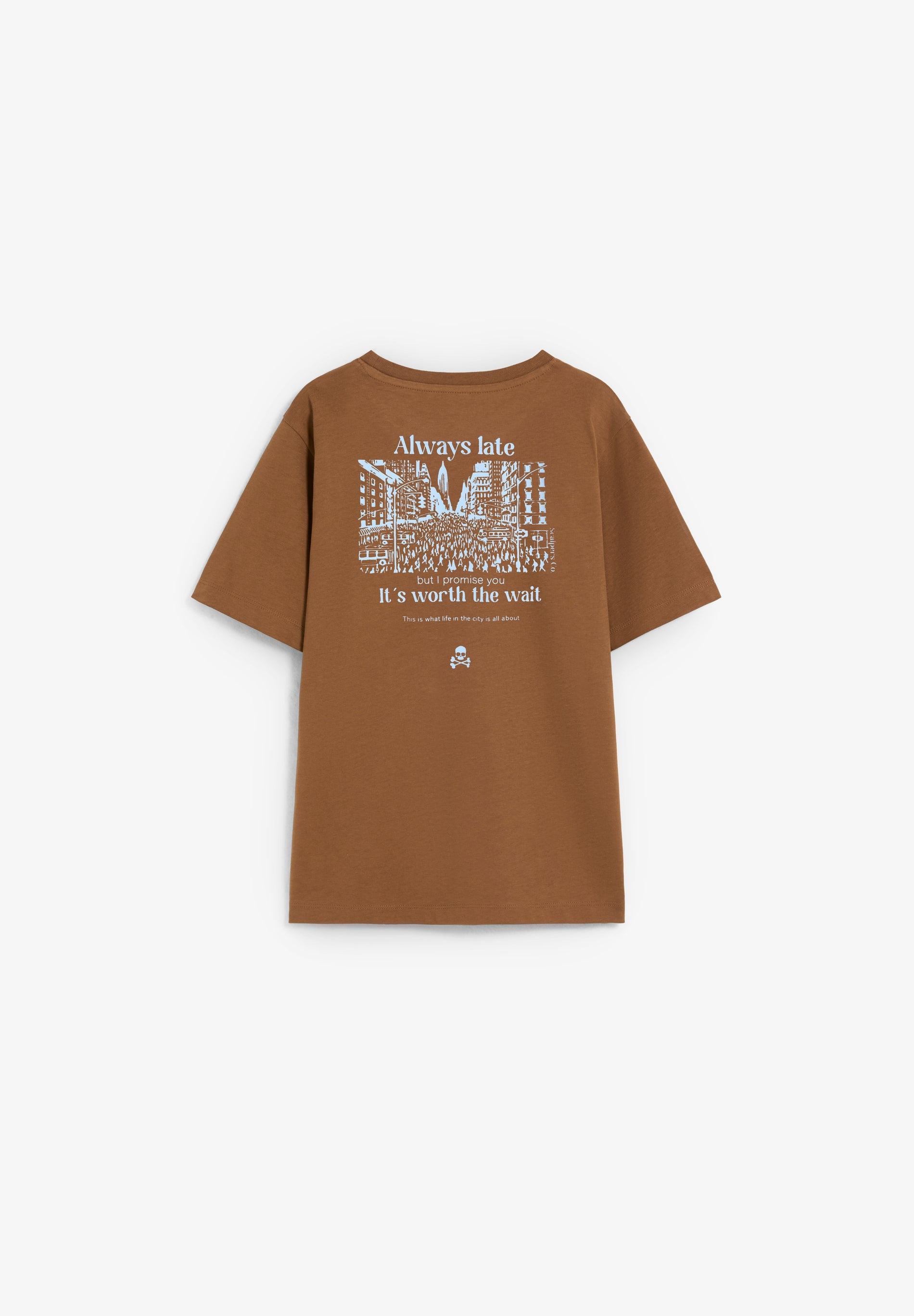 T-SHIRT ESTAMPADA COM EFEITO LAVADO