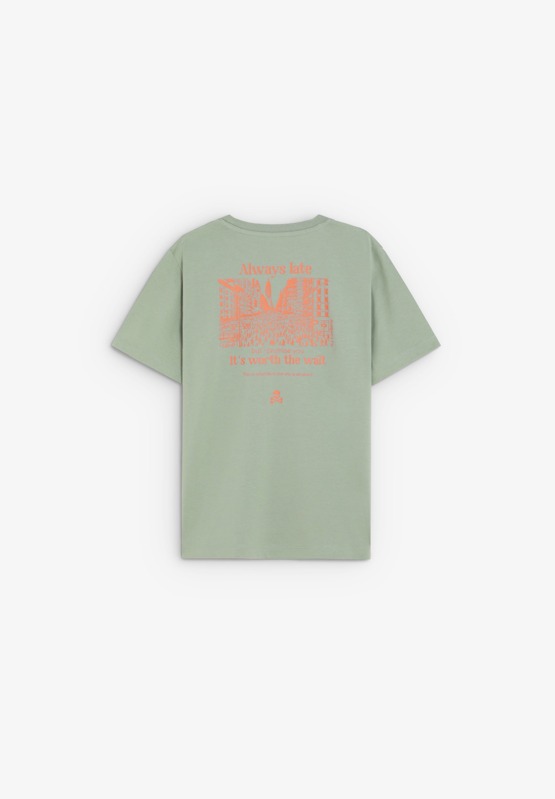 T-SHIRT ESTAMPADA COM EFEITO LAVADO