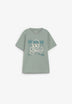 T-SHIRT COM PADRÃO PORMENOR ATRÁS