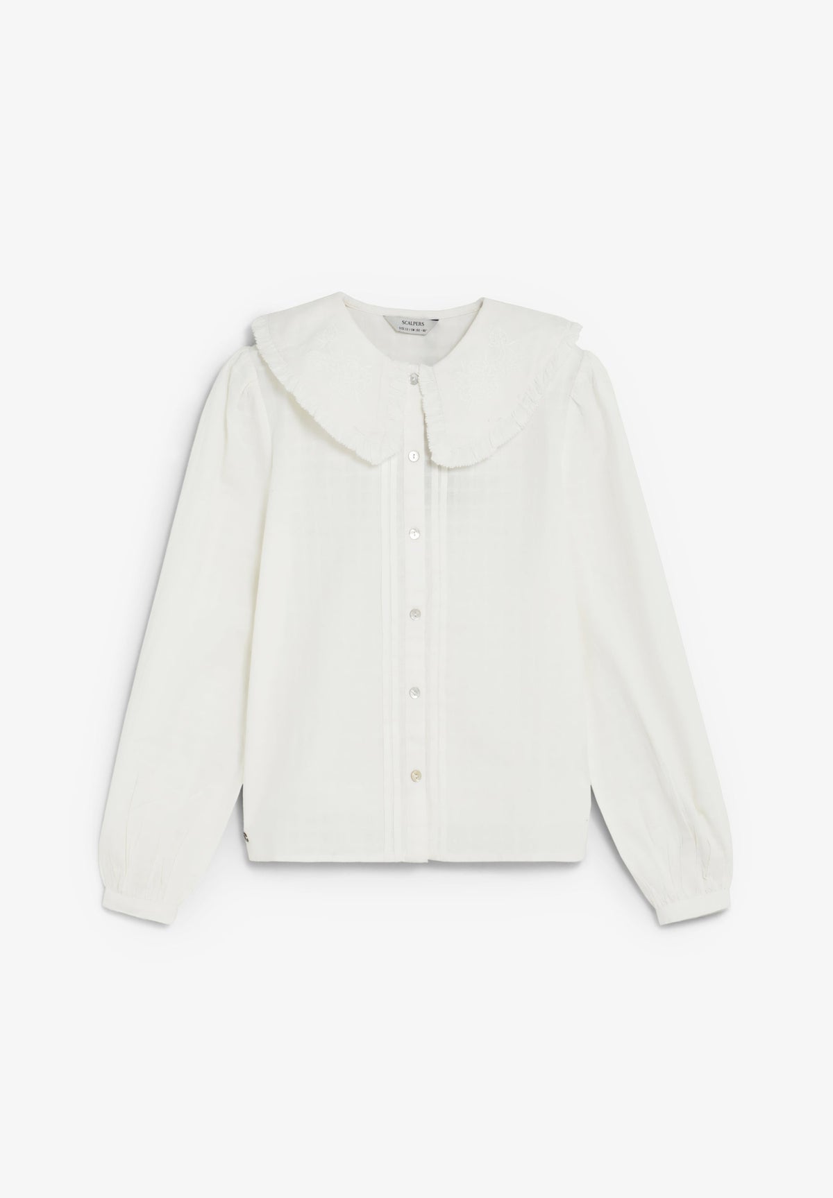 BLUSA COM GOLA COM PORMENORES BORDADOS