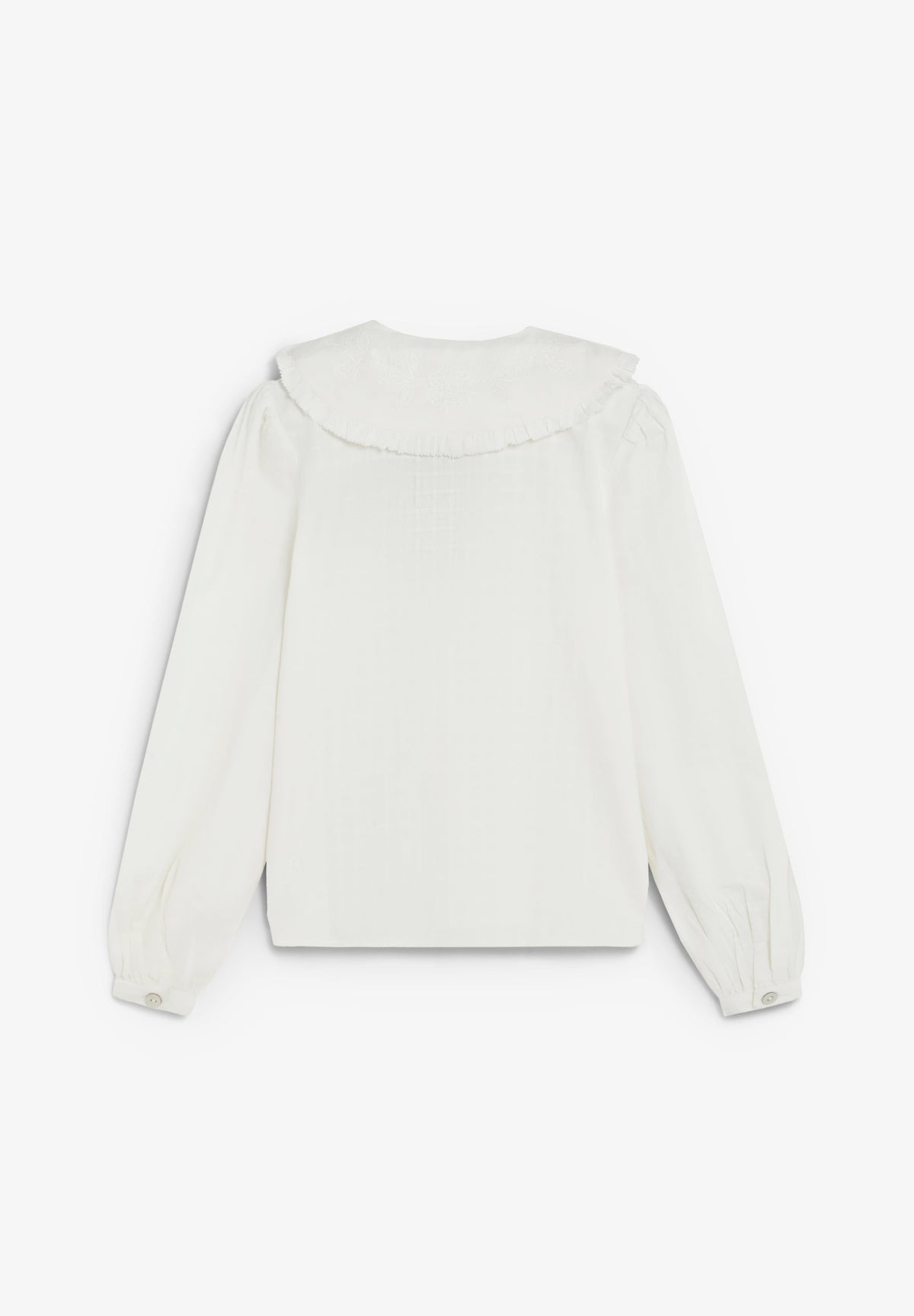 BLUSA COM GOLA COM PORMENORES BORDADOS