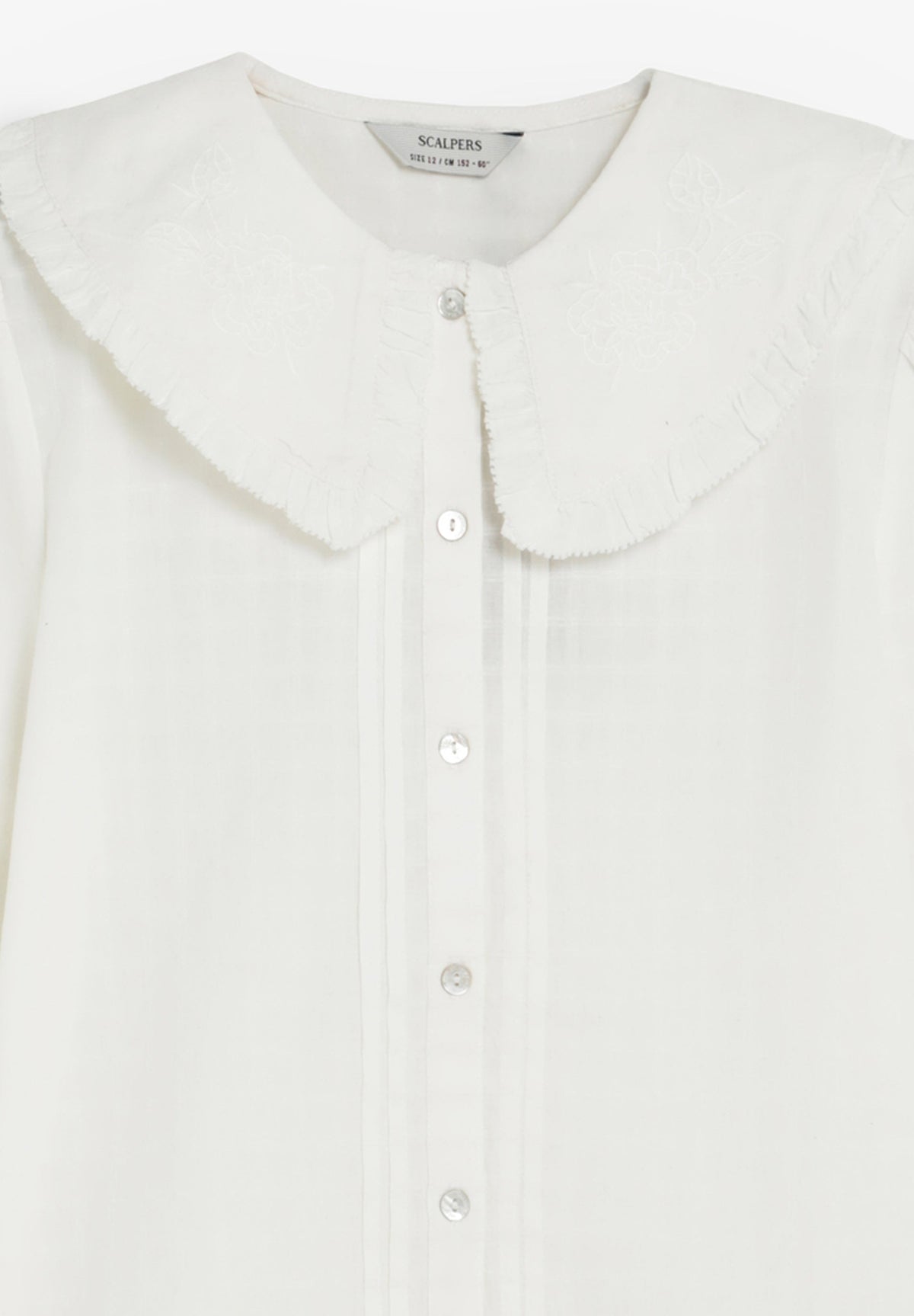 BLUSA COM GOLA COM PORMENORES BORDADOS