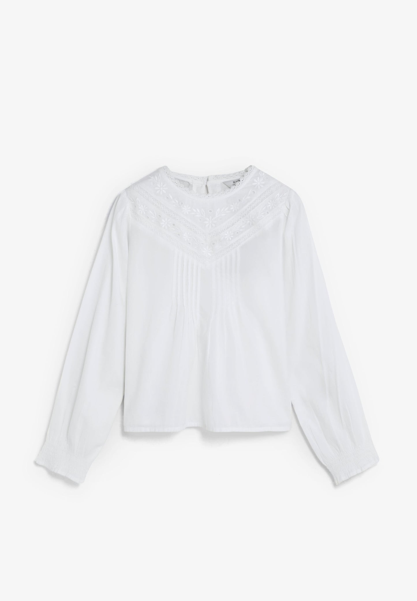 BLUSA ROMÂNTICA COM BORDADOS