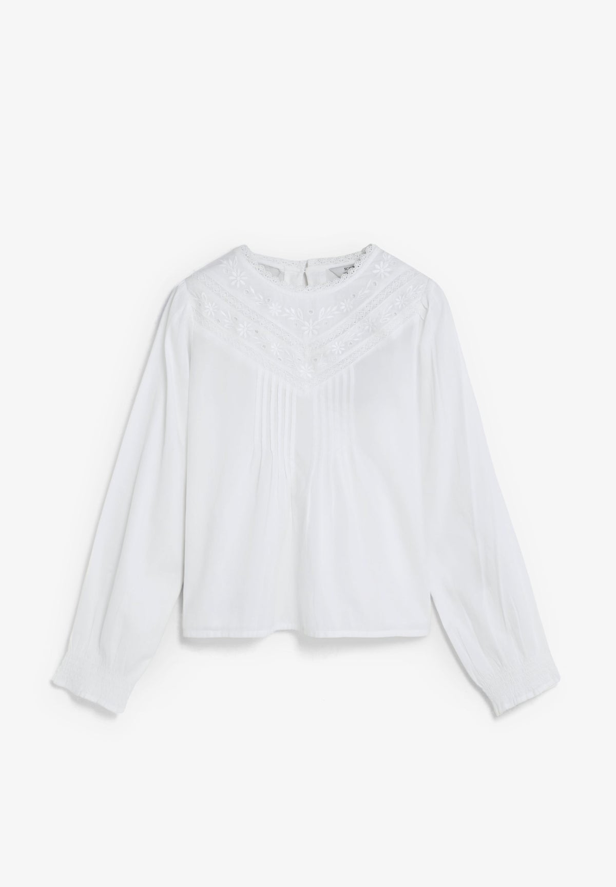 BLUSA ROMÂNTICA COM BORDADOS
