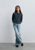 JEANS WIDE LEG COM TACHAS