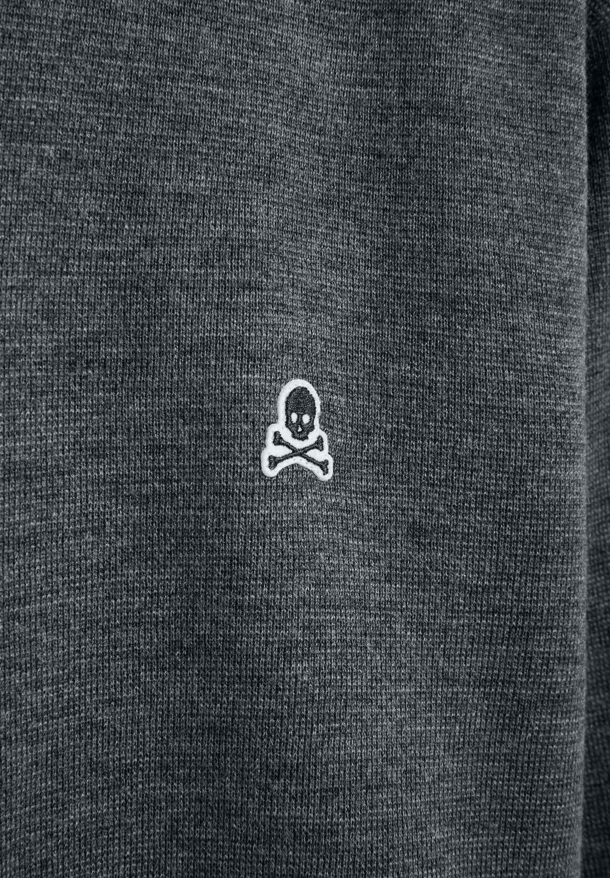 SWEATER MEIO ZIP COM SKULL