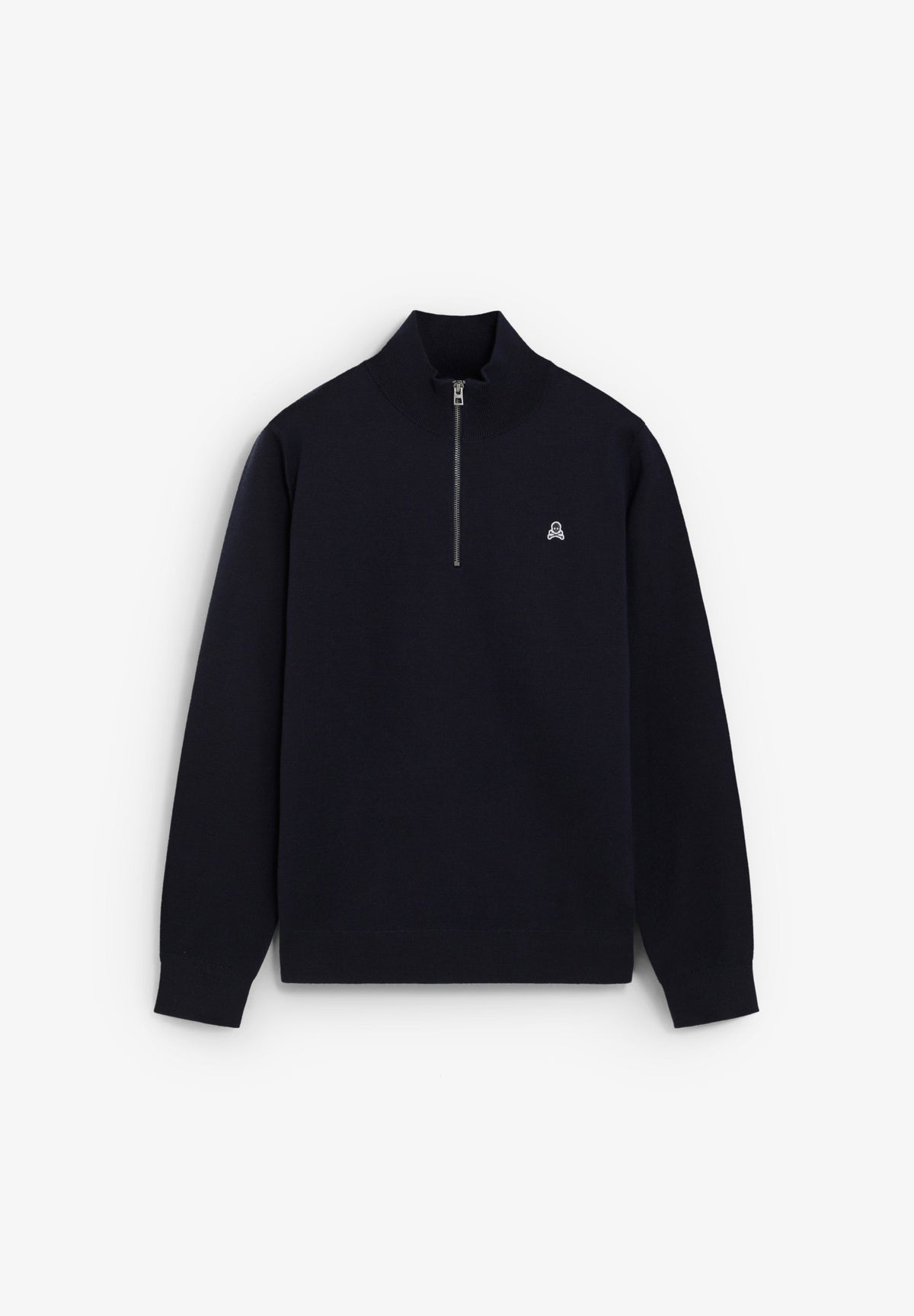 SWEATER MEIO ZIP COM SKULL