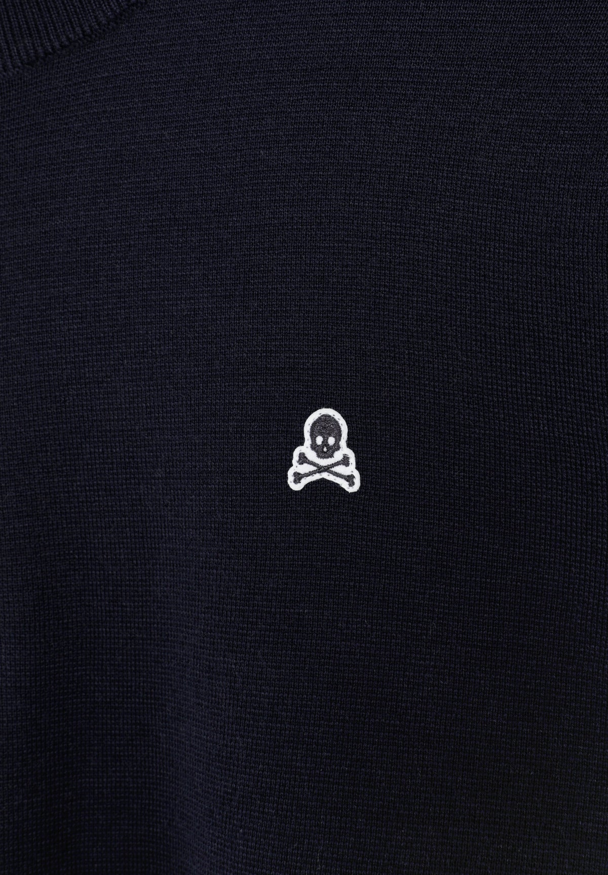 SWEATER MEIO ZIP COM SKULL