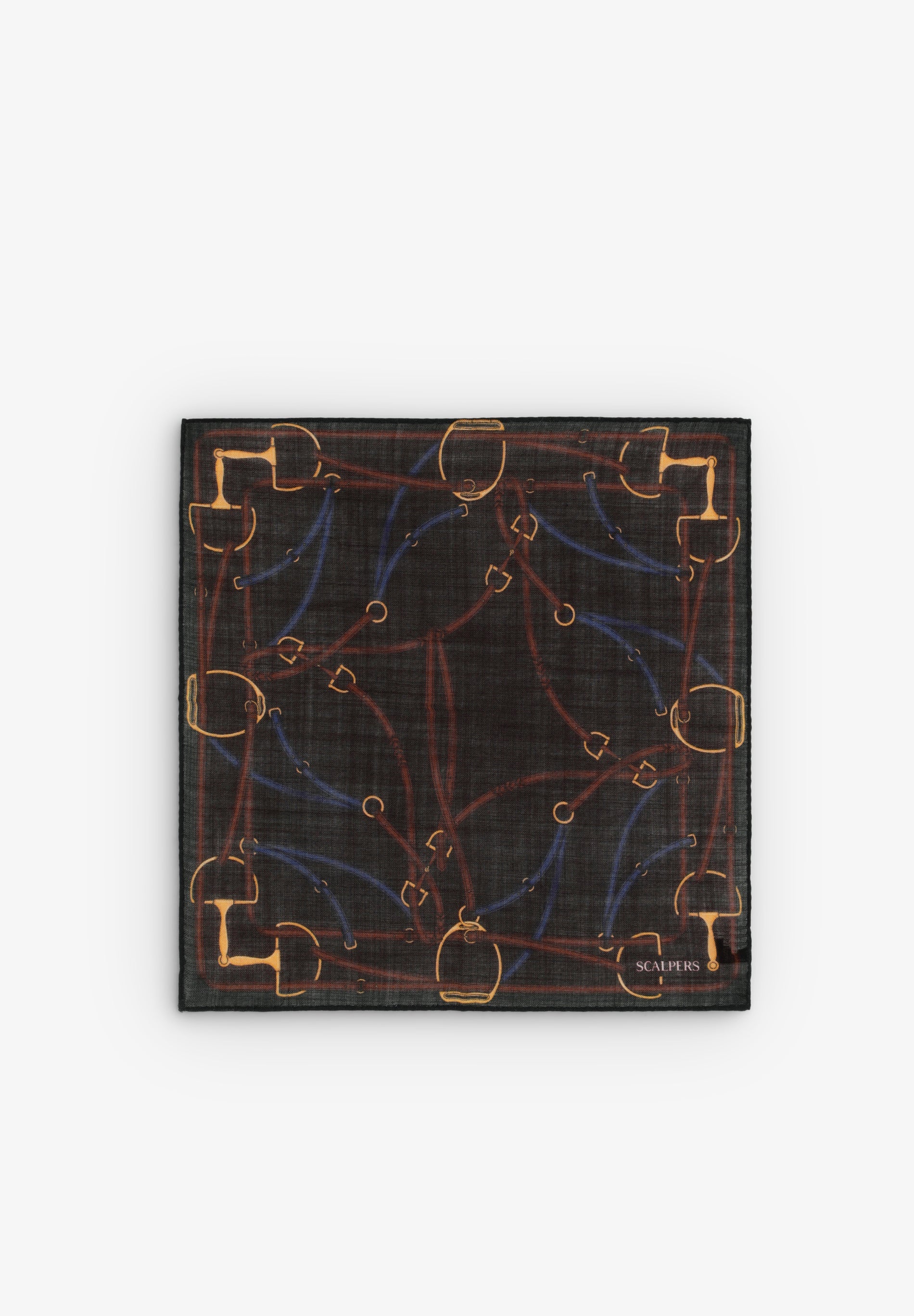 LENÇO DE BOLSO DE LÃ PADRÃO EQUESTRE