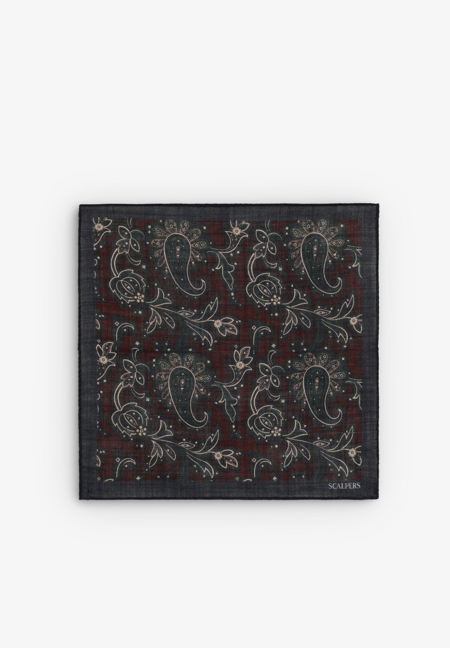 LENÇO DE LÃ COM ESTAMPADO PAISLEY