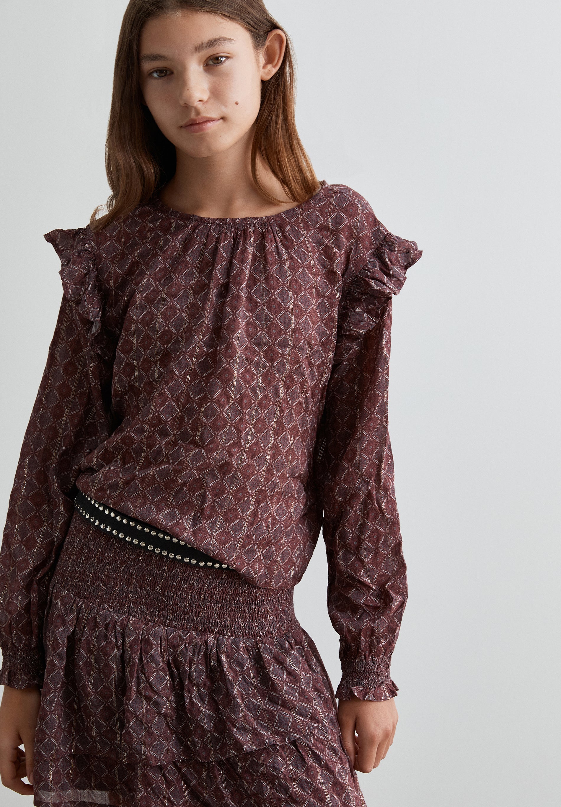 BLUSA COM ESTAMPADO GEOMÉTRICO