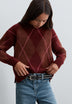 SWEATER DE MALHA TEXTURA DIAMANTE