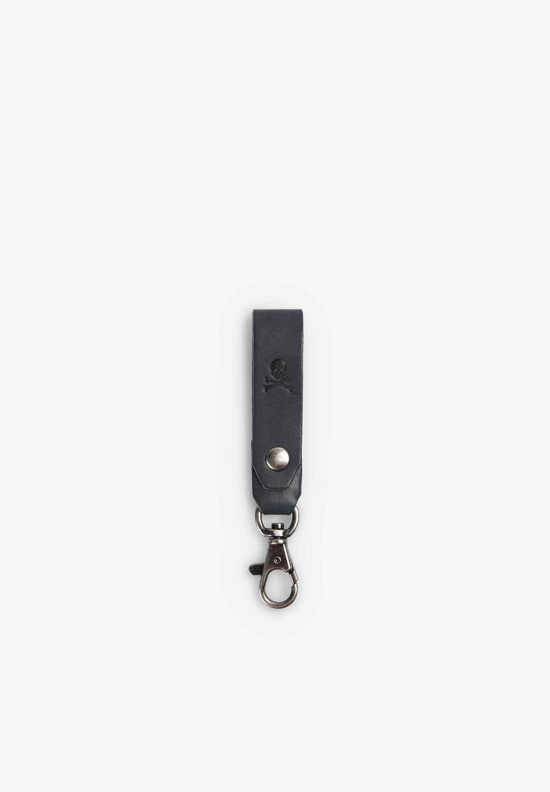 SCSKULL LEATHER KEYCHAIN