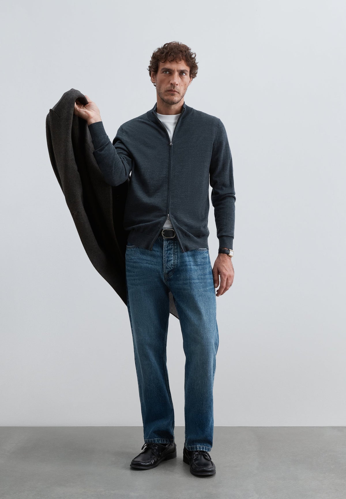 CARDIGAN COM FECHO DE CORRER EM LÃ