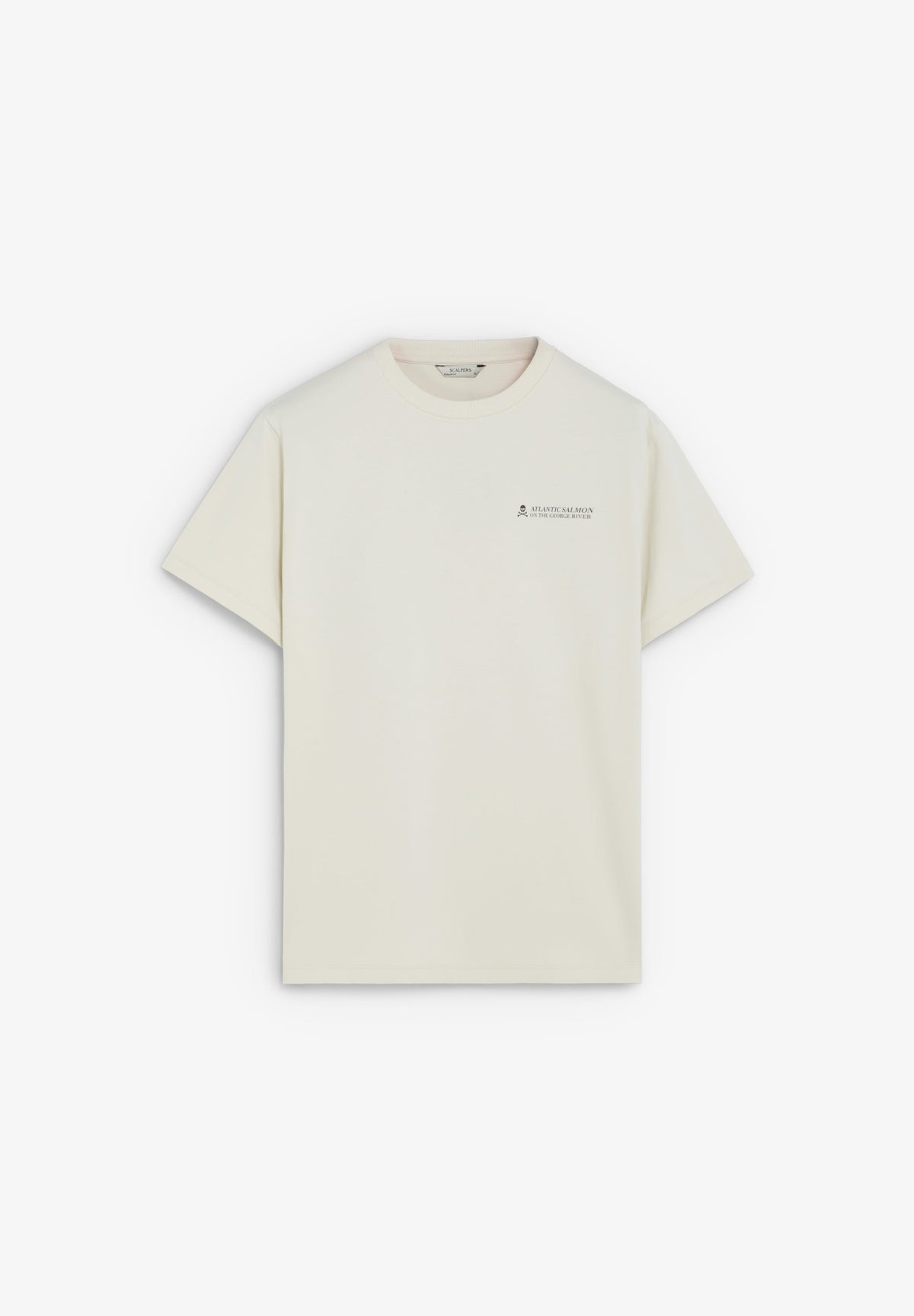 T-SHIRT COM PADRÃO ATRÁS EM CONTRASTE