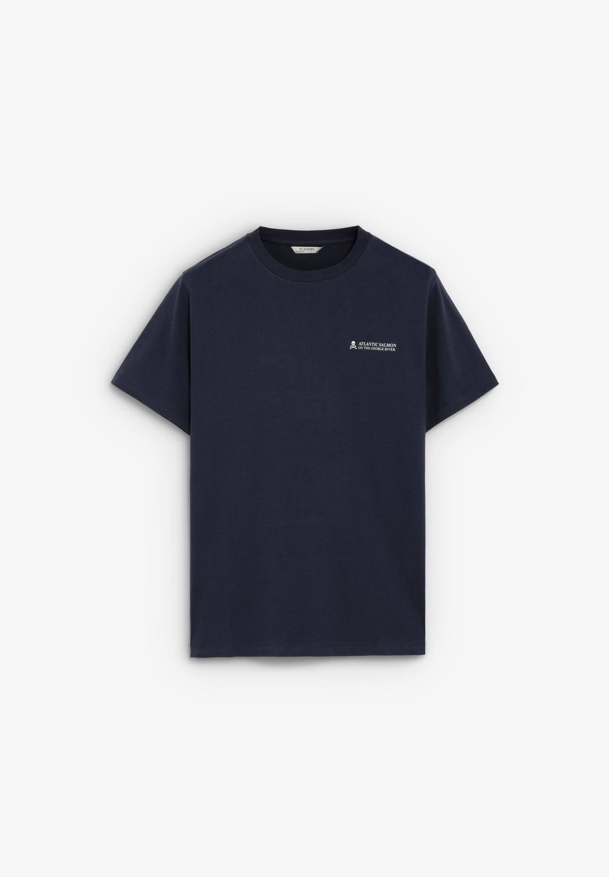 T-SHIRT COM PADRÃO ATRÁS EM CONTRASTE