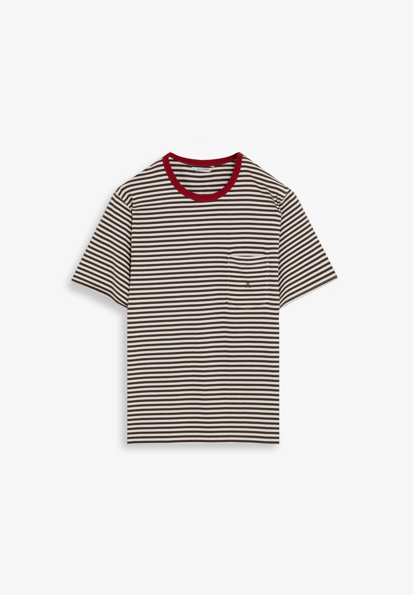 T-SHIRT ÀS RISCAS COM BOLSO