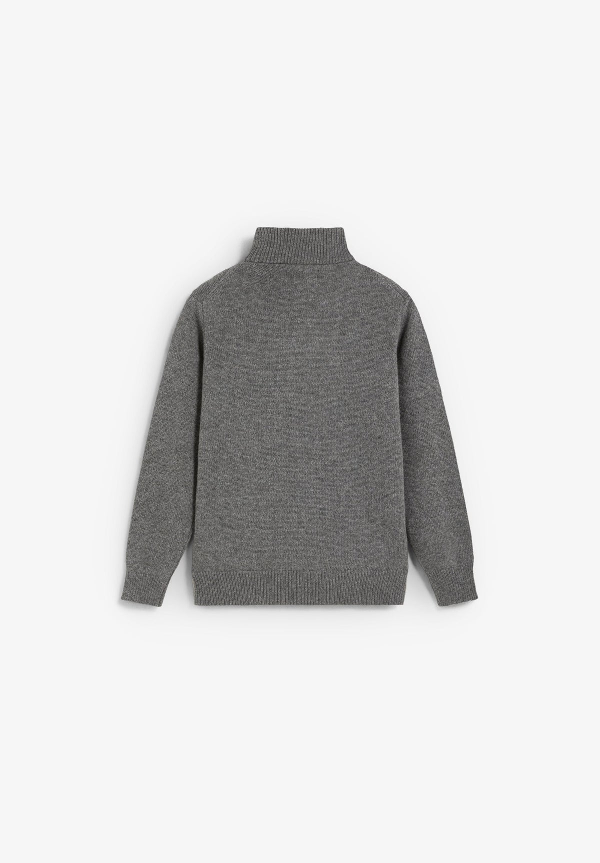 SWEATER DE LÃ COM MEIO FECHO