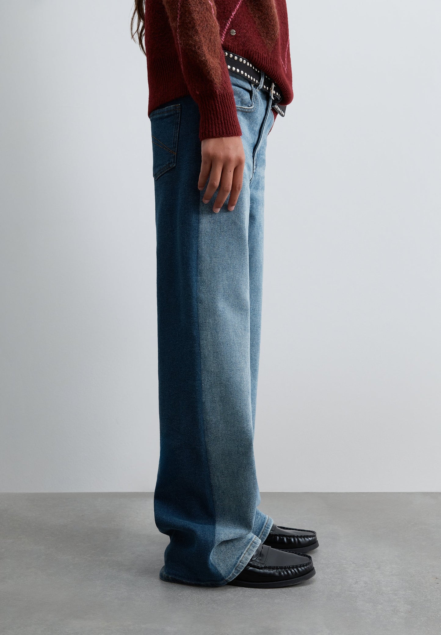 CALÇAS DENIM BICOLORES