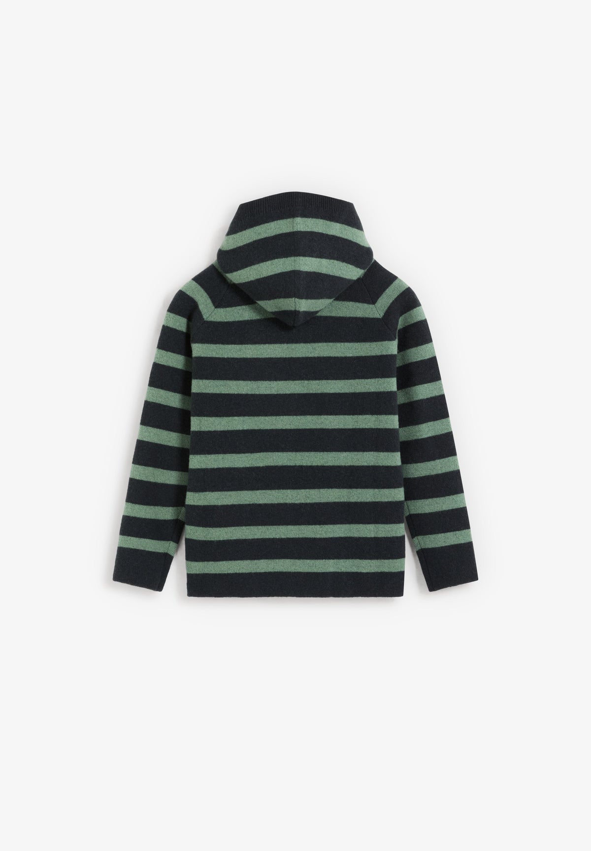 SWEATER ÀS RISCAS COM CAPUZ