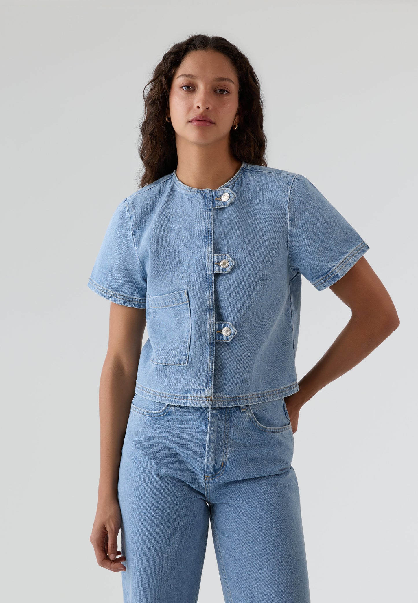 HOSBJERG | BAILEY DENIM TOP