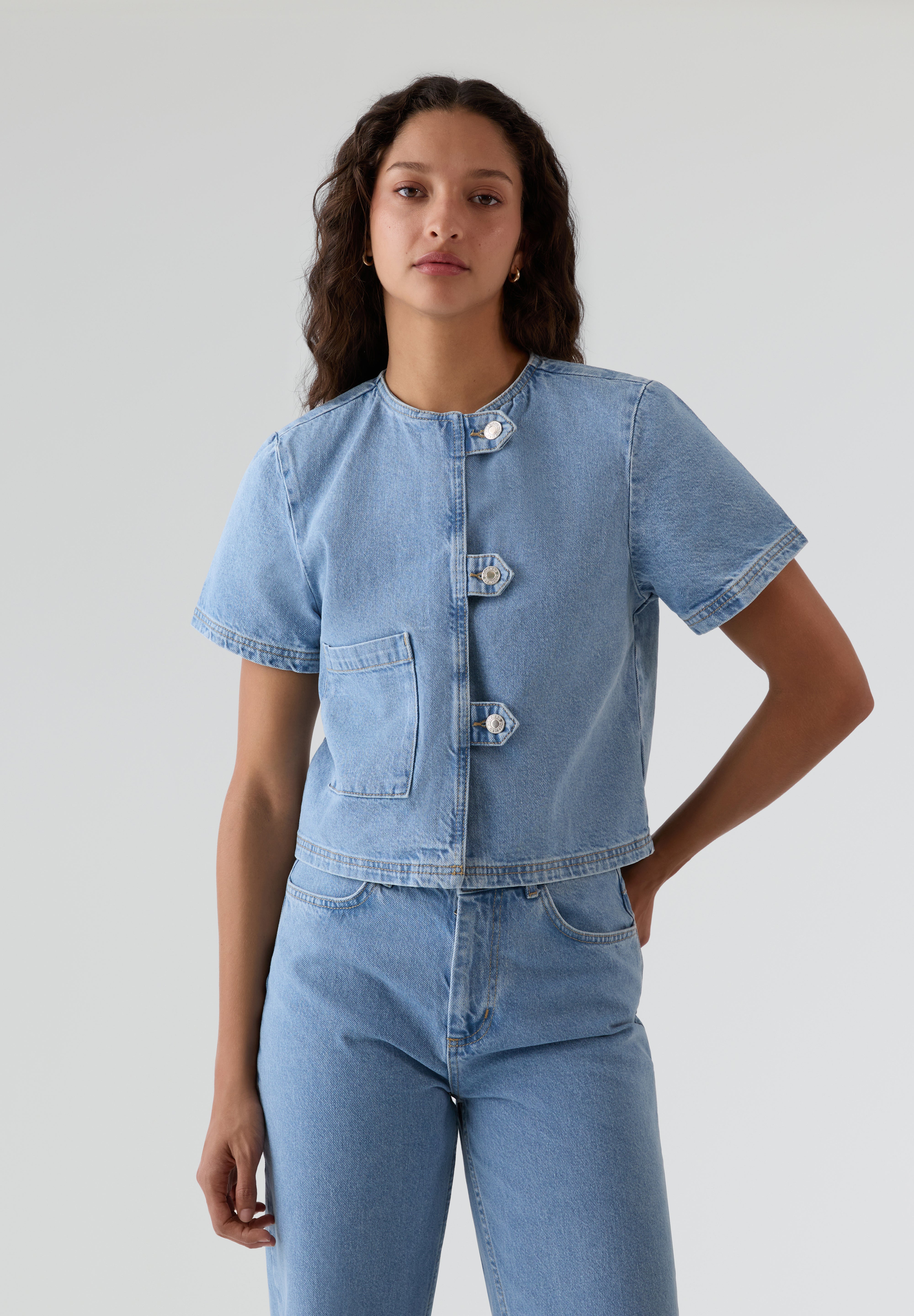 HOSBJERG | BAILEY DENIM TOP