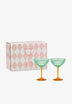 ANNA+NINA | SET 2 COPAS JAZZY ARANCIA OPTIC CHAMPAGNE