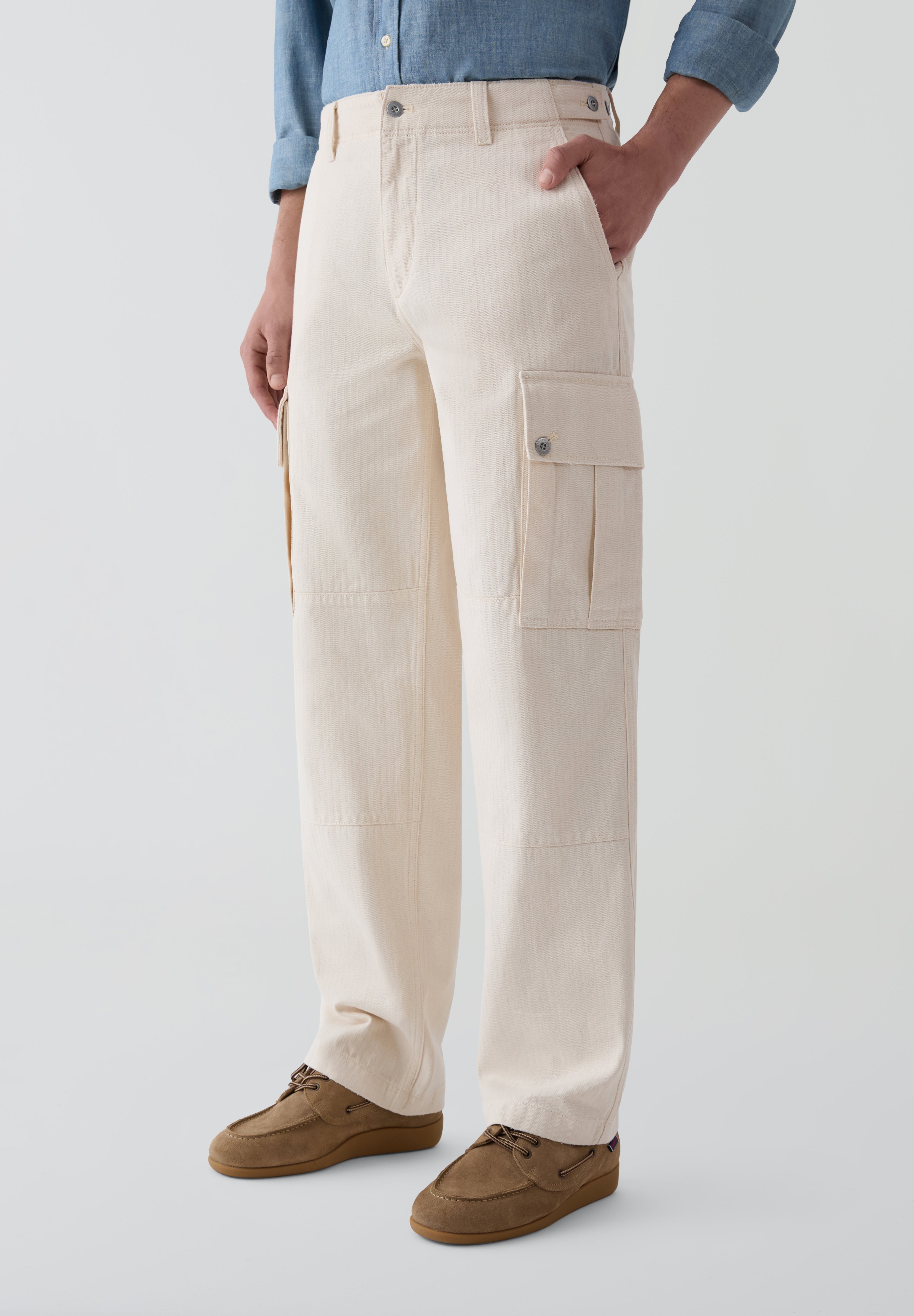GANT | REL HERRINGBONE CARGO PANTS