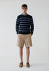 GANT | STRIPED COTTON CABLE C-NECK